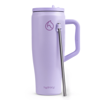 Hydracy Soulmate 40oz Insulated Tumbler with Handle & Straw — IceVault Triple Insulation, BPA-Free, Leakproof Lid, Dishwasher Safe