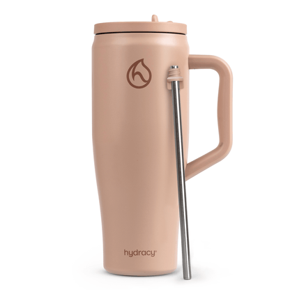 Hydracy Soulmate 40oz Insulated Tumbler with Handle & Straw — IceVault Triple Insulation, BPA-Free, Leakproof Lid, Dishwasher Safe