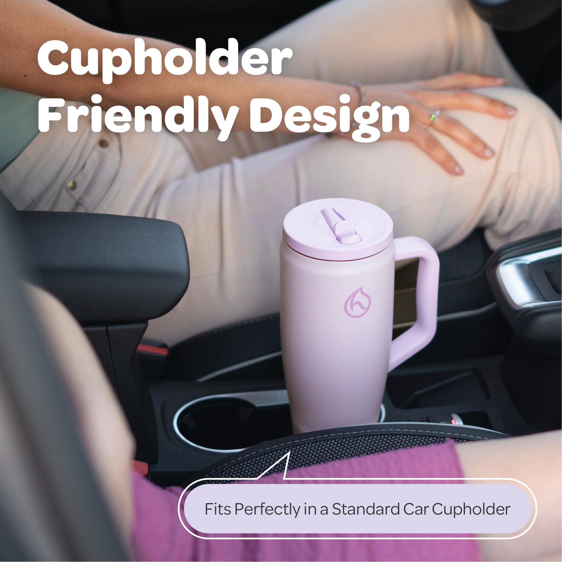 Hydracy Soulmate 40oz Insulated Tumbler with Handle & Straw — IceVault Triple Insulation, BPA-Free, Leakproof Lid, Dishwasher Safe