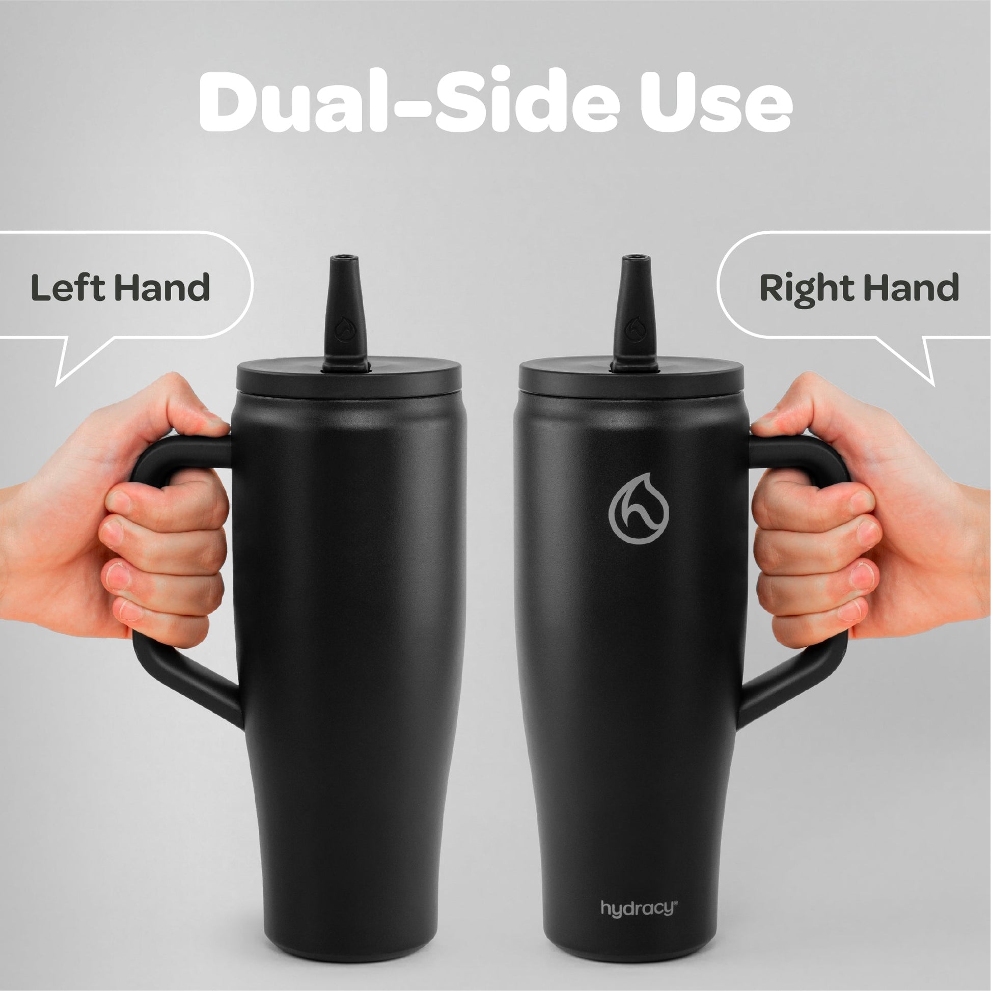 Hydracy Soulmate 40oz Insulated Tumbler with Handle & Straw — IceVault Triple Insulation, BPA-Free, Leakproof Lid, Dishwasher Safe