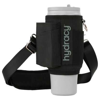 Hydracy Soulmate 40oz Tumbler Carrier Bag — Insulated, Padded Crossbody Strap, 5 Pockets, Fits Stanley/Hydro Flask Tumblers